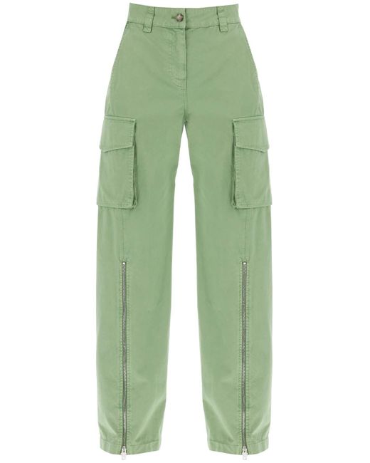 Stella McCartney Green Organic Cotton Cargo Pants For Men