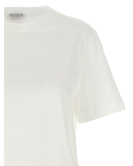 Brunello Cucinelli White 'Monile' T-Shirt