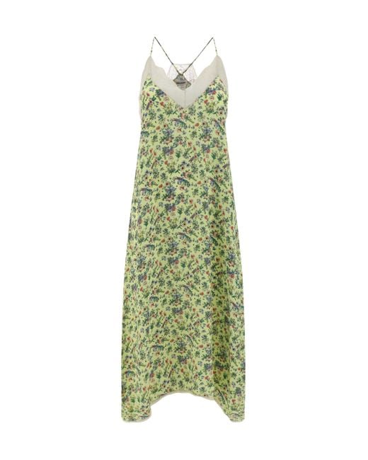 Zadig & Voltaire Green Risty Soft Small Garden Dress