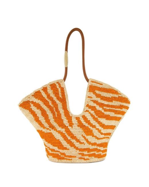 Zimmermann Orange Silk Tote Bags