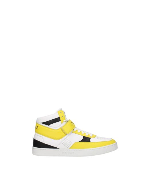 Sneakers Pelle Bianco Giallo di Céline in Yellow da Uomo