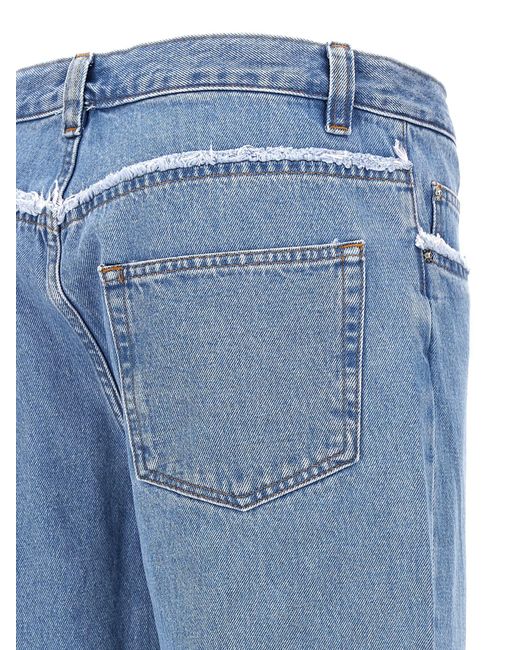 A.P.C. Blue Relaxed Raw Edge Jeans