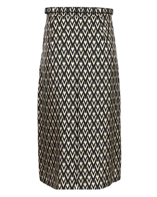 スカート Valentino Garavani Silk Twill Pleated Skirt Valentino Garavani Silk Twill Pleated Skirt Skirts in Black