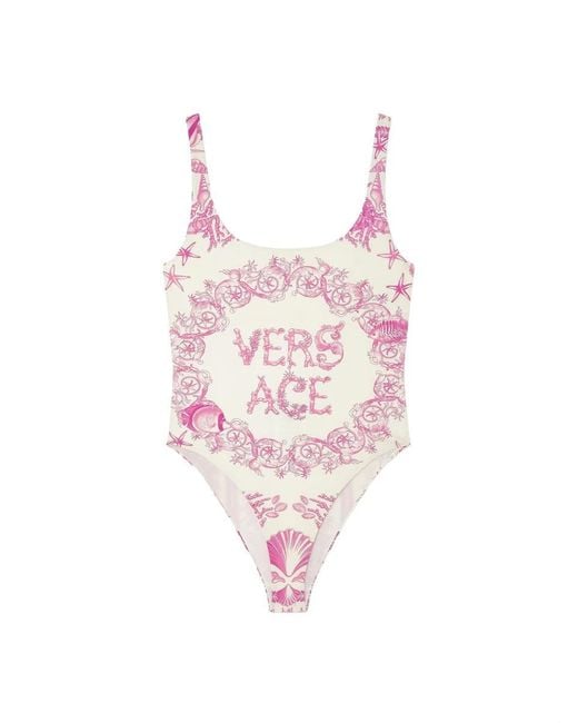 Versace Pink One-Piece Swimsuit
