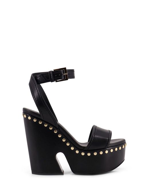 Givenchy Black Leather Sandals With Studs