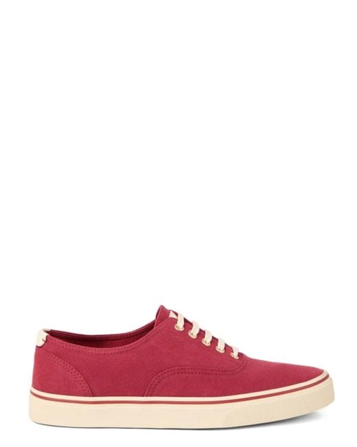 Brunello Cucinelli Red Lace-Up Sneakers for men