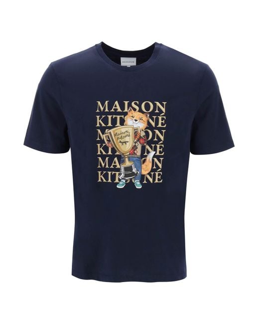 Maison Kitsuné Blue Fox Champion T Shirt for men