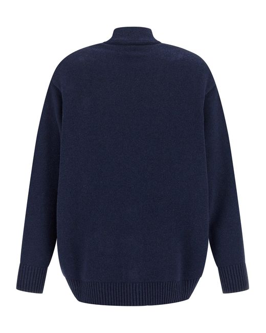 Embroidery Cardigan Maglioni Blu-Donna di Alberta Ferretti in Blue
