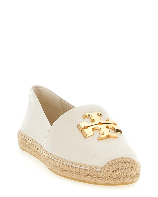 Eleanor Flat Shoes Bianco-Donna di Tory Burch in Natural