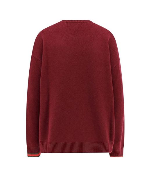 Gucci Red Oversize Wool And Cashmere Sweater