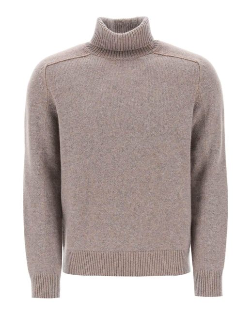 Zegna Gray Turtleneck Sweater for men