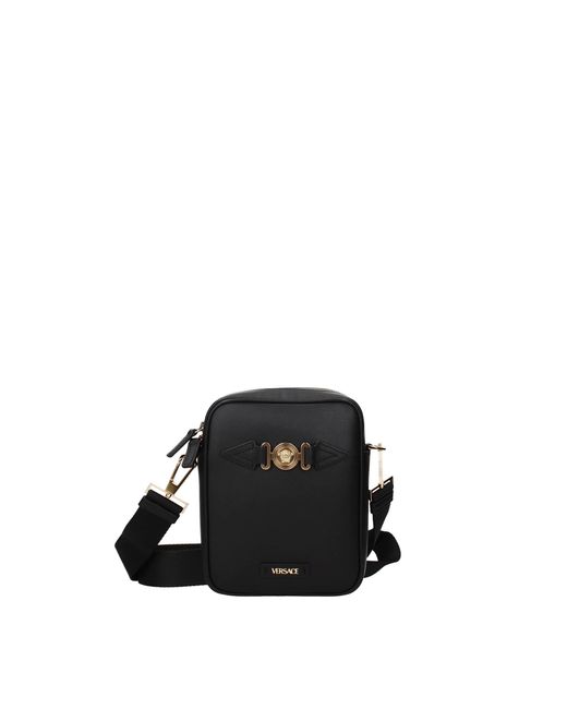 Versace Crossbody Bag Leather Black for Men Lyst