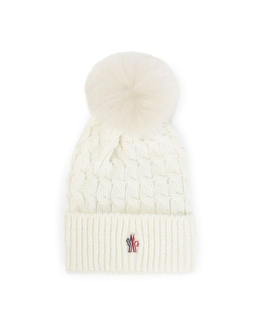 Moncler White Hats Nude & Neutrals
