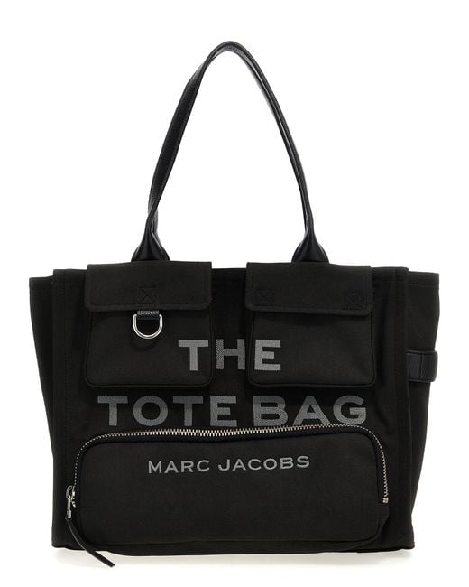 トートバッグ Marc Jacobs Black Canvas Shopping Bag Marc Jacobs The Canvas Medium Tote Handbag – ShopCGX
