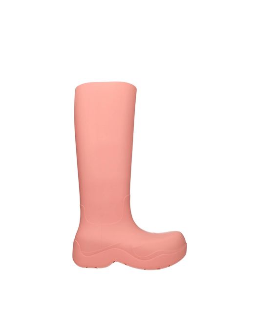 Bottega Veneta Pink Boots Rubber Peach