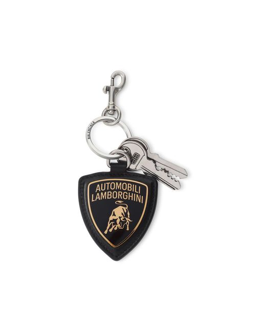 Lamb Leather Lamborghini Shield Charm-Uomo di Balenciaga in Black da Uomo