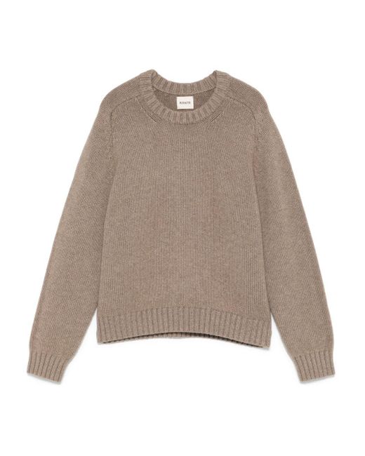 Khaite Natural Mae Cashmere Pullover With Extended Sleeves