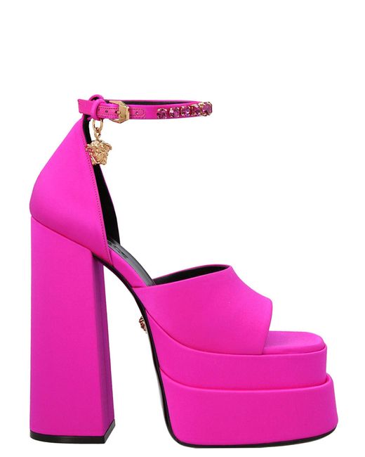 Versace Pink Medusa Aevitas Sandals