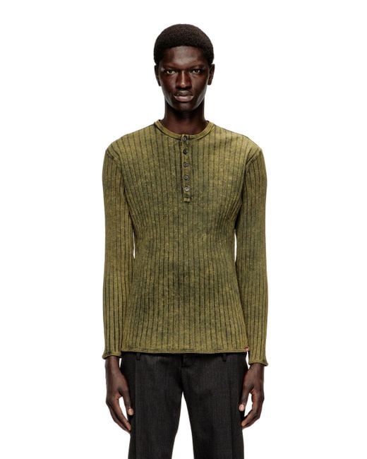 DIESEL Green T-Ally Stretch Cotton T-Shirt for men