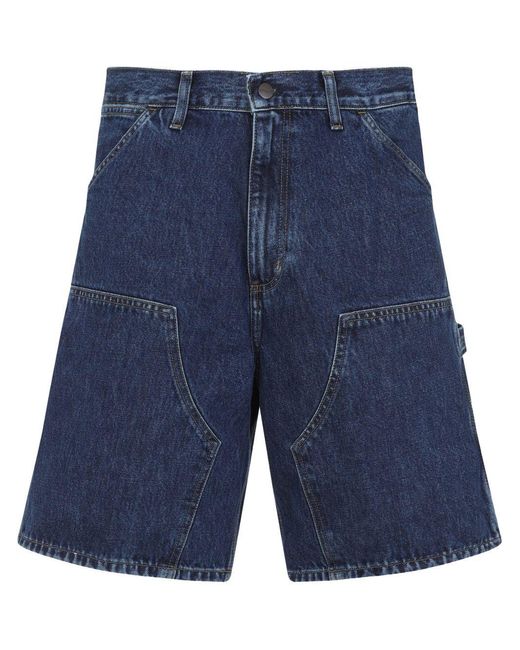 Carhartt Blue Short "Double Knee" for men