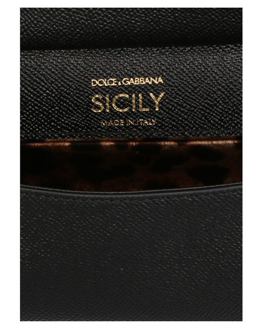 Dolce & Gabbana Black Sicily Hand Bags