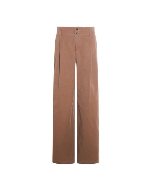 Trousers Mustard-Donna di Chloé in Brown