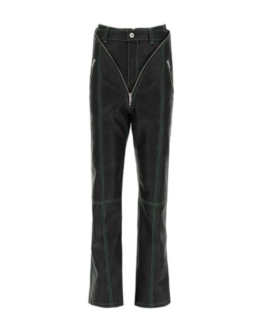 Pantaloni in Pelle Nera- -Nero di Y. Project in Black