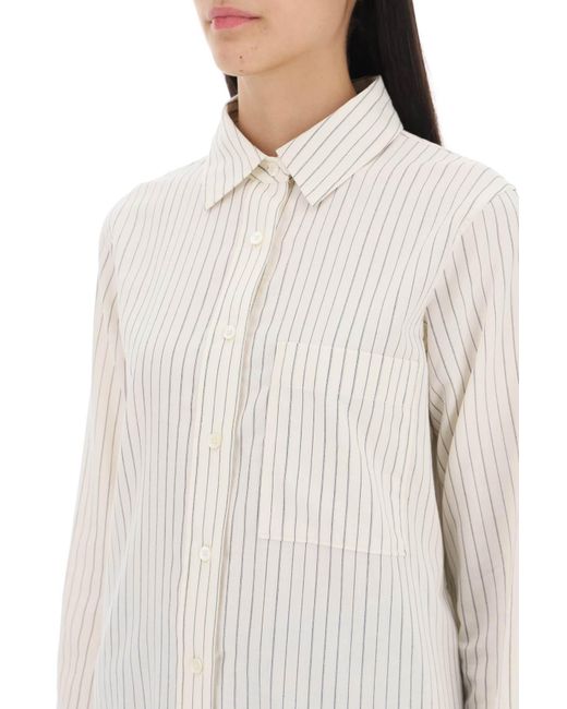 Closed White Striped Cotton Wool Shirt