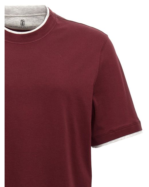 Brunello Cucinelli Layered T-Shirt for men