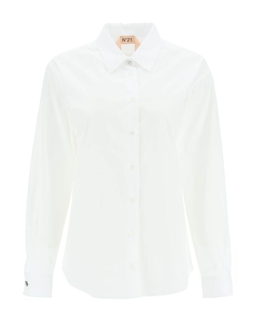 N°21 White N.21 Shirt With Jewel Buttons