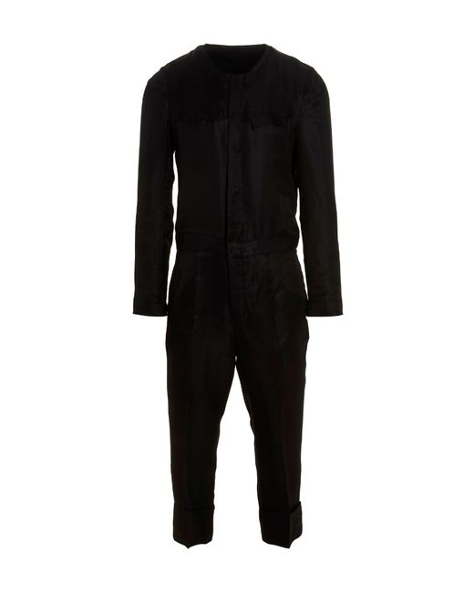 SAPIO Black Satin Bodysuit for men