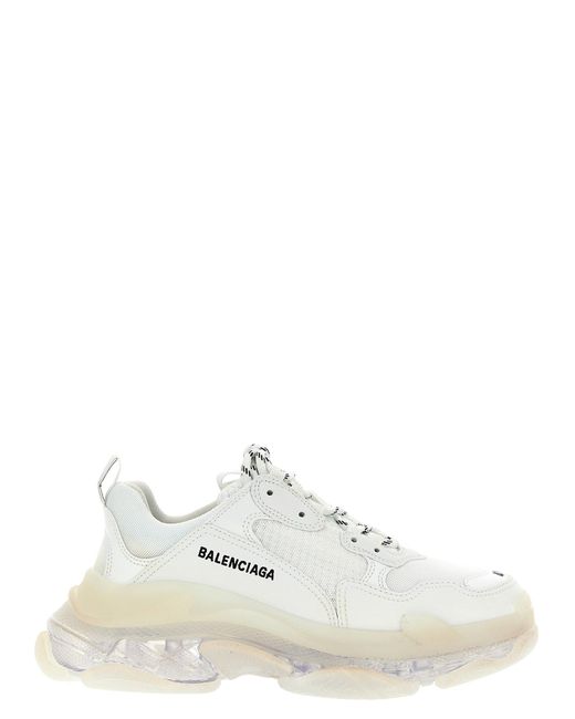 Triple S Clear Sole Sneakers Bianco di Balenciaga in White