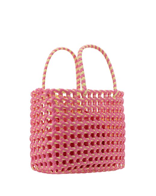 MSGM Red Basket Small Bag