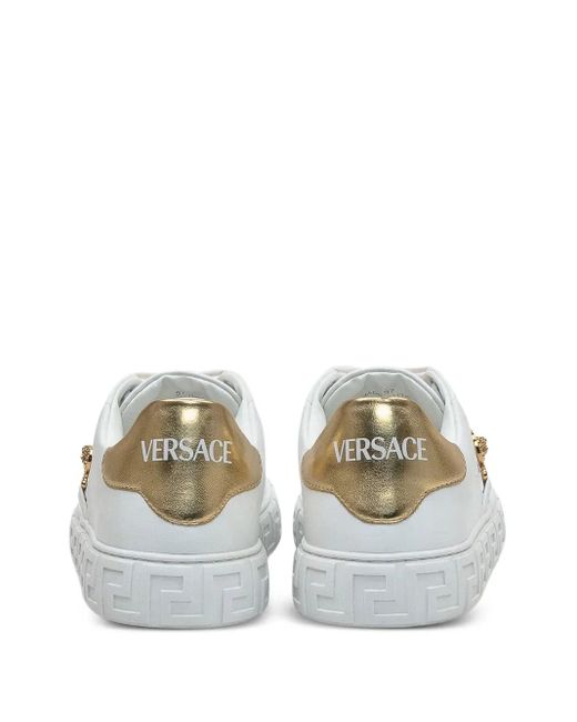 Sneakers Con Motivo Greek Key-Donna di Versace in White