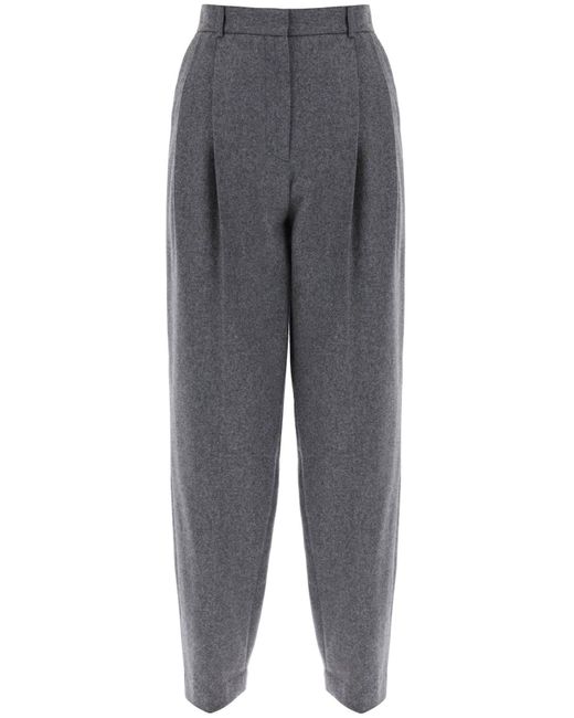 Totême  Gray Toteme Lightweight Tailored Flannel Trousers