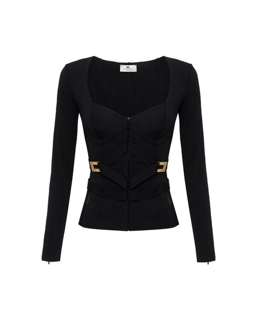 Elisabetta Franchi Black Tops