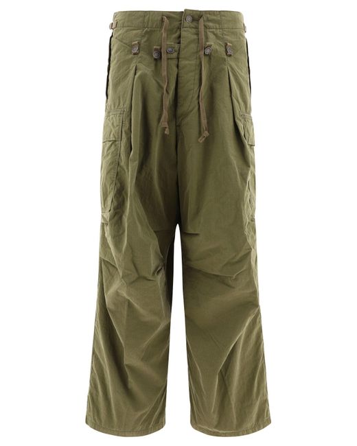 Kapital Green "Ripstop Jumbo" Cargo Trousers for men
