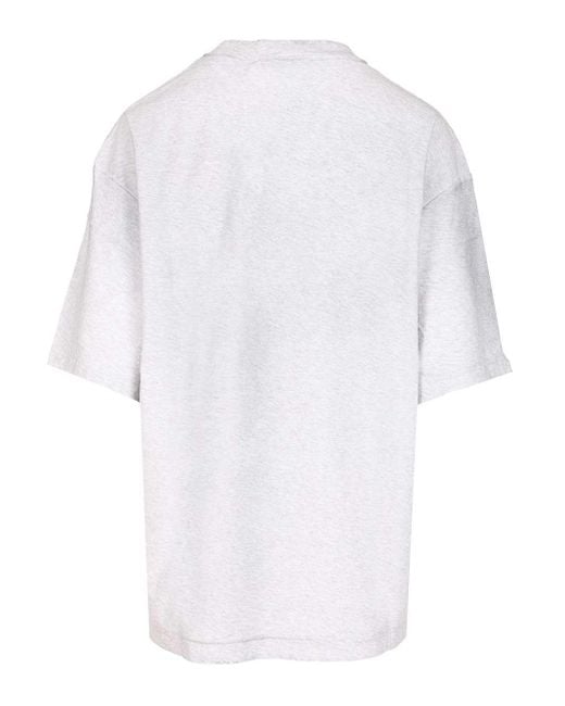 Acne White Cotton T-Shirt