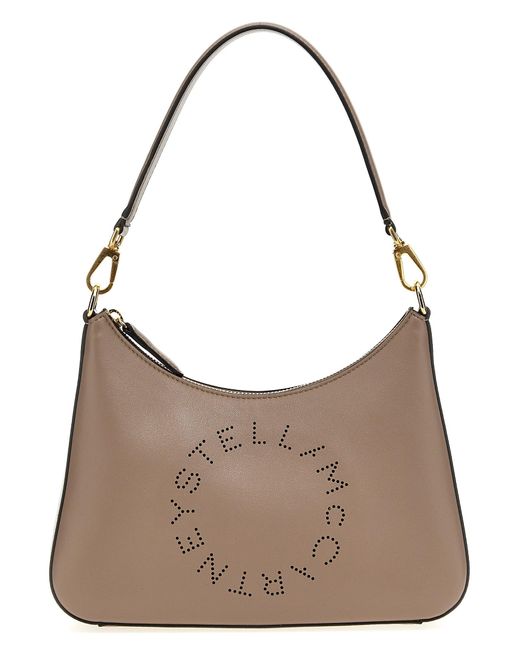 Stella McCartney Brown Small Logo Shoulder Bags