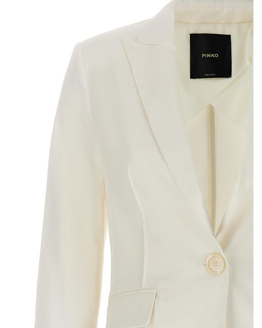 Pinko White Ghera Blazer And Suits