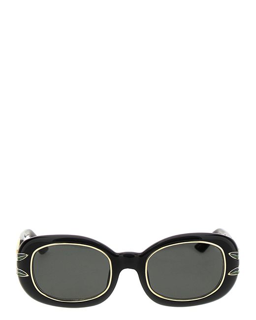 Casablancabrand Black 'acetate & Metal Oval' Sunglasses for men