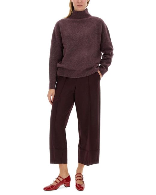 Alysi Purple Turtleneck Shirt