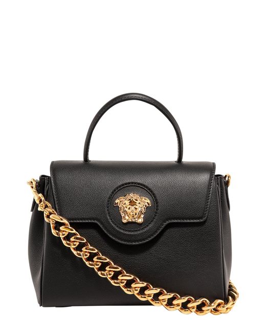 Versace Black La Medusa Handbag