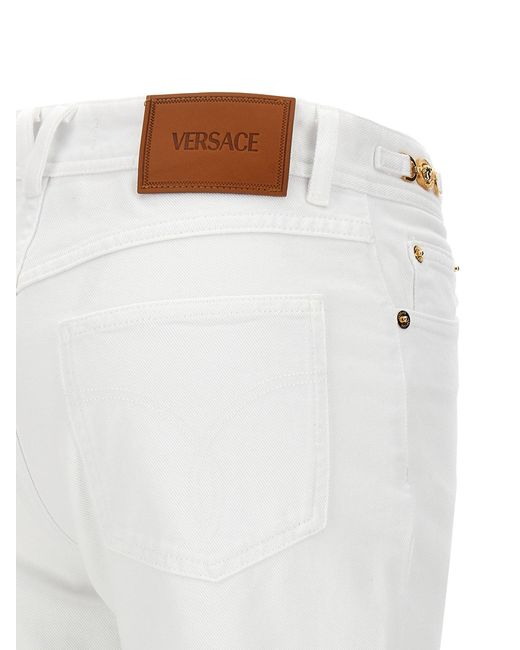 Flared Jeans Bianco di Versace in White