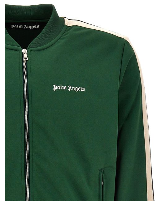 Palm Angels Green Track Sweatshirt for men
