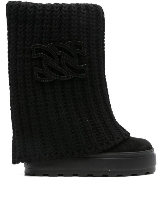 Stivali Al Ginocchio di Casadei in Black