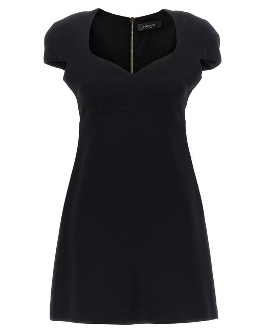 Versace Black Crepe Mini Dress