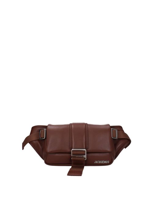 Jacquemus Brown Backpack And Bumbags La Banane Leather for men