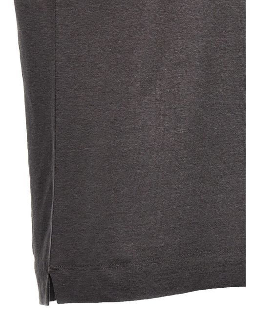 Linen Shirt Polo Grigio di Zegna in Gray da Uomo