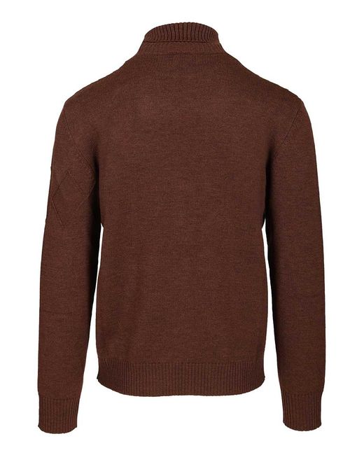 Ballantyne Merino Wool Turtleneck Knitwear Brown for men